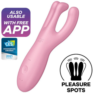 Satisfyer Threesome 4 Vibratore a Tre Braccia, Potente e App Controllo